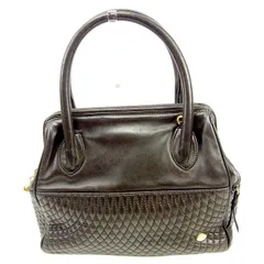 【最大30％OFF】バリー BALLY ハンドバッグ キルティング ミニロゴプレート付き ダークブラウン×ゴールド系 レディース 中古