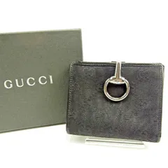 【最大30％OFF】グッチ GUCCI 二つ折り財布 ＧＧキャンバス ブラック レディース 中古