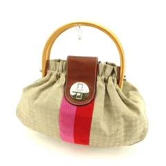 【最大30％OFF】ケイトスペード Kate Spade ハンドバッグ ノエル柄 ベージュ×ピンク×レッド系 レディース 中古