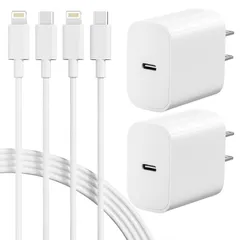 SALE iPhone 充電器 20W PD 急速充電器 [2個セット・MFi認証・PSE認証済] USB-C to Lightning 2m x 2本 純正品質  iPhone 14/13/12/11/X/SE/iPad/AirPods他USB-C対応