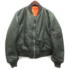 アルファ ALPHA インダストリーズ MA-1 フライトジャケット セージグリーン M USA製