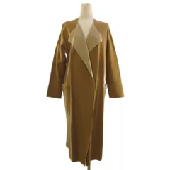 ロペ ROPE リバーシブル コート ロング ダブルフェイス ウール 茶系 ライトブラウン ベージュ 40