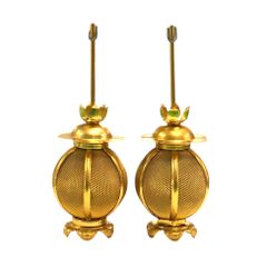 a193】置き灯籠 燈籠 仏壇 仏具 左右一対 2個セット 高さ約22.5 