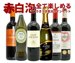 ワインセット  極上の味わい＆価格に超自信あり！毎日の食卓に！赤・白・泡が全て入ったうきうき気分6本ワインセット！