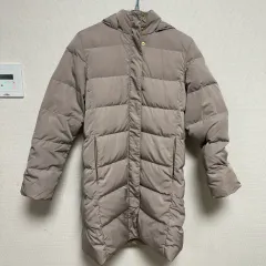 182 GU レディース ダウンジャケット ロング丈 M ベージュ