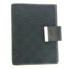【最大30％OFF】グッチ GUCCI 手帳カバー ＧＧキャンバス ブラック レディース 中古