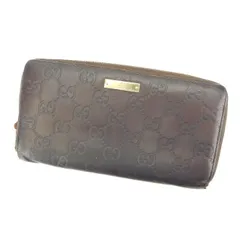 【最大30％OFF】グッチ GUCCI 長財布 グッチシマ ブラウン×ゴールド レディース 中古