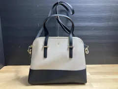 kate spade ケイトスペード バイカラー 2WAY ショルダーバッグ ハンドバッグ ベージュ ブラック