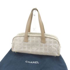廃盤希少☆ シャネル CHANEL チョコバー ボストン ハンドバッグ 白 