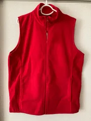新品未使用　ニットベスト　レッド　F