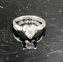 K18PG ダイヤモンド ハートリング 0.20ct 0.10ct 約11号 - メルカリ