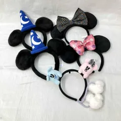 Disney ディズニー リゾート TDL カチューシャ 5点セット 魔法使い ハローウィン ミッキー ミニー お化け コスプレ まとめ 