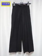 MUJI 無印良品 タックワイドパンツ ストレッチ起毛 黒 レディースM ウエスト63-69 未使用品 【送料無料】 A-9048【質屋出品】