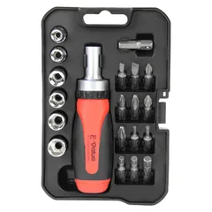 イーバリュー(E-Value) ラチェットドライバーセット ポジネジ対応 20個セット ERD-110