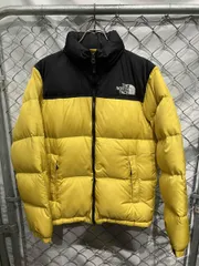 THE NORTH FACE ダウンジャケット ヌプシ size L イエロー × ブラック ザノースフェイス 