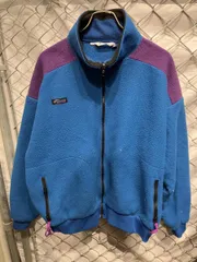 90s USA製 Columbia フリース size XL ブルー × パープル コロンビア 