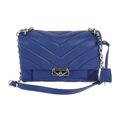 Michael Kors マイケルコース CECE ミディアム キルティングレザー コンバーチブル ショルダーバッグ 30T9S0EL8L ラムレザー ブルー シルバー金具 フラップ チェーン 