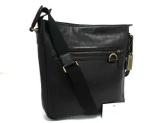 美品 COACH コーチ ショルダーバッグ ブリーカー レザー フィールド バッグ 70488 ブラック レザー メンズ オールレザー