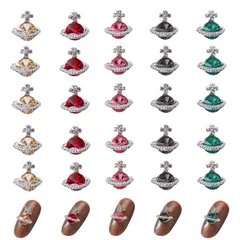 ラインストーン ネイルパーツ 30個セット 大きい 3D 立体 惑星 ネイルストーン ダイヤモンド ジュエリーパーツ ネイルアート デコパーツ (ミックス A)