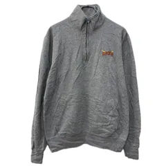 Champion ロゴスウェット トレーナー M グレー チャンピオン ハーフジップ 刺繍ワンポイント 無地スウェット スウェット 秋物 a712-6183