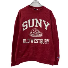 Champion プリントスウェット トレーナー L ワインレッド ホワイト チャンピオン プルオーバー ビッグプリント スウェット 秋物 a712-6193