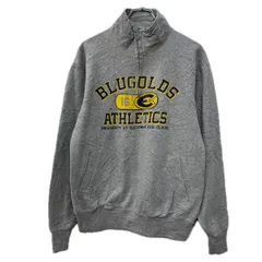 Champion プリントスウェット トレーナー M グレー イエロー チャンピオン ハーフジップ ビッグプリント スウェット 秋物 a712-6196