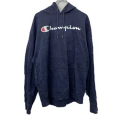Champion ロゴスウェットパーカー 3XL ネイビー チャンピオン トレーナー フーディー 裏地起毛 秋物 冬物 a712-6207