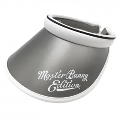 【新品】マスターバニー つば広サンバイザー 白×グレー 汗取りパッド レディース FR ゴルフウェア 2025年モデル MASTER BUNNY EDITION