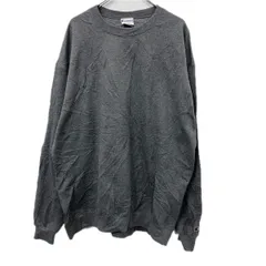 Champion 無地スウェット 2XL チャコールグレー チャンピオン トレーナー クルーネック 裏地起毛 秋物 冬物 a712-6266