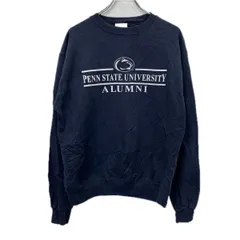 Champion プリントスウェット L ネイビー チャンピオン トレーナー クルーネック 裏地起毛 秋物 冬物 a712-6267