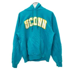 Champion 00s ロゴスウェット パーカー M ブルー系 チャンピオン トレーナー フーディー 裏地起毛 秋物 冬物 a712-6269