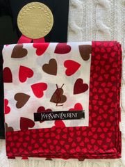 新品☆イヴ・サンローラン・YVES SAINT LAURENTハート柄ハンカチ