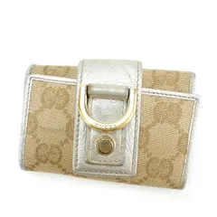 【最大30％OFF】グッチ GUCCI キーケース ＧＧキャンバス アビー ベージュ×シルバー×ゴールド レディース 中古