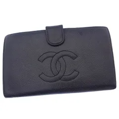 【最大30％OFF★ウィンターセール】シャネル CHANEL 長財布 ココマーク ブラック×ゴールド レディース 中古