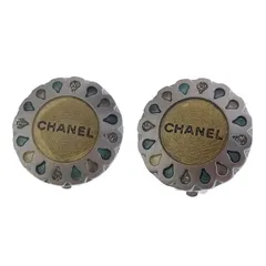 【最大30％OFF】シャネル CHANEL イヤリング フラワーモチーフ ヴィンテージ シルバー×ベージュ×グリーン レディース 中古