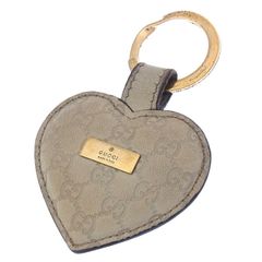美品✨GUCCI グッチシマGG ハートエナメルキーホルダー リング赤
