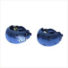 【最大30％OFF★ウィンターセール】シャネル CHANEL イヤリング ロゴリング ヴィンテージ ブラックシルバー レディース 中古