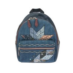 COACH デニム調 ミニリュック パッチワークデザイン - メルカリ