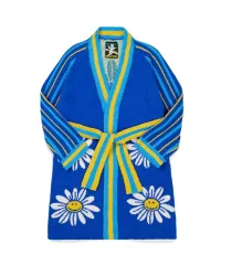 ウィグルウィグル ブルー フラワー パータン ローブ