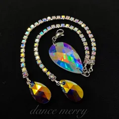 社交ダンス　背中アクセサリー　バックチャーム　009　シルバー　オーロラ　衣装