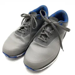 【美品】ニューバランス ゴルフシューズ グレー×ブルー NBG5000GBL スパイクレス  メンズ USA9.5(27.5相当) ゴルフウェア New Balance