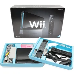 【Wii本体】任天堂 Wii ブラック リモコン2個（モーションプラス対応）