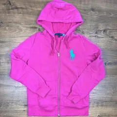ポロ ラルフローレン BIG ポニー フードジップアップ ピンク M