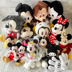 Disney ミッキー ミニー  14点セット ぬいぐるみ 大量まとめ売り 当時物あり TDL TDR タグ付き多数  14