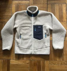 パタゴニア クラシック レトロ-X フリース ジャケット ナチュラル/クラシック ネイビー