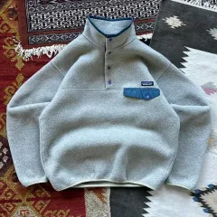 13FW パタゴニア Classic Synchilla スナップT フリース プルオーバー ライトグレー