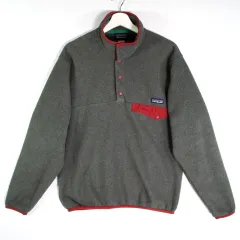 90s パタゴニア Synchilla（シンチラ） スナップ-T フリース ジャケット グレー/レッド
