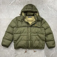 20FW ポロラルフローレン ミリタリートーン ダウンジャケット オリーブカーキ