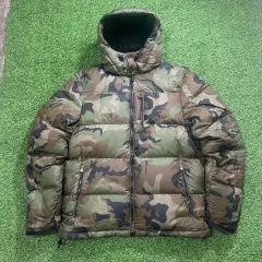 10s ポロ ラルフローレン カモ ダウン ジャケット カモフラージュ