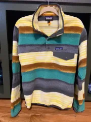 18FW patagonia Synchilla Snap-T ストライプ/グレー